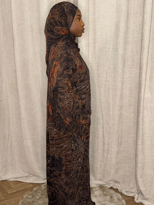 ABAYA NOOR - MARRON